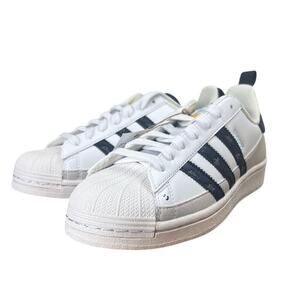 adidas Kids Shmoofoil Superstar J Shoes White/Black/Grey Two IG6842 Size 7 New